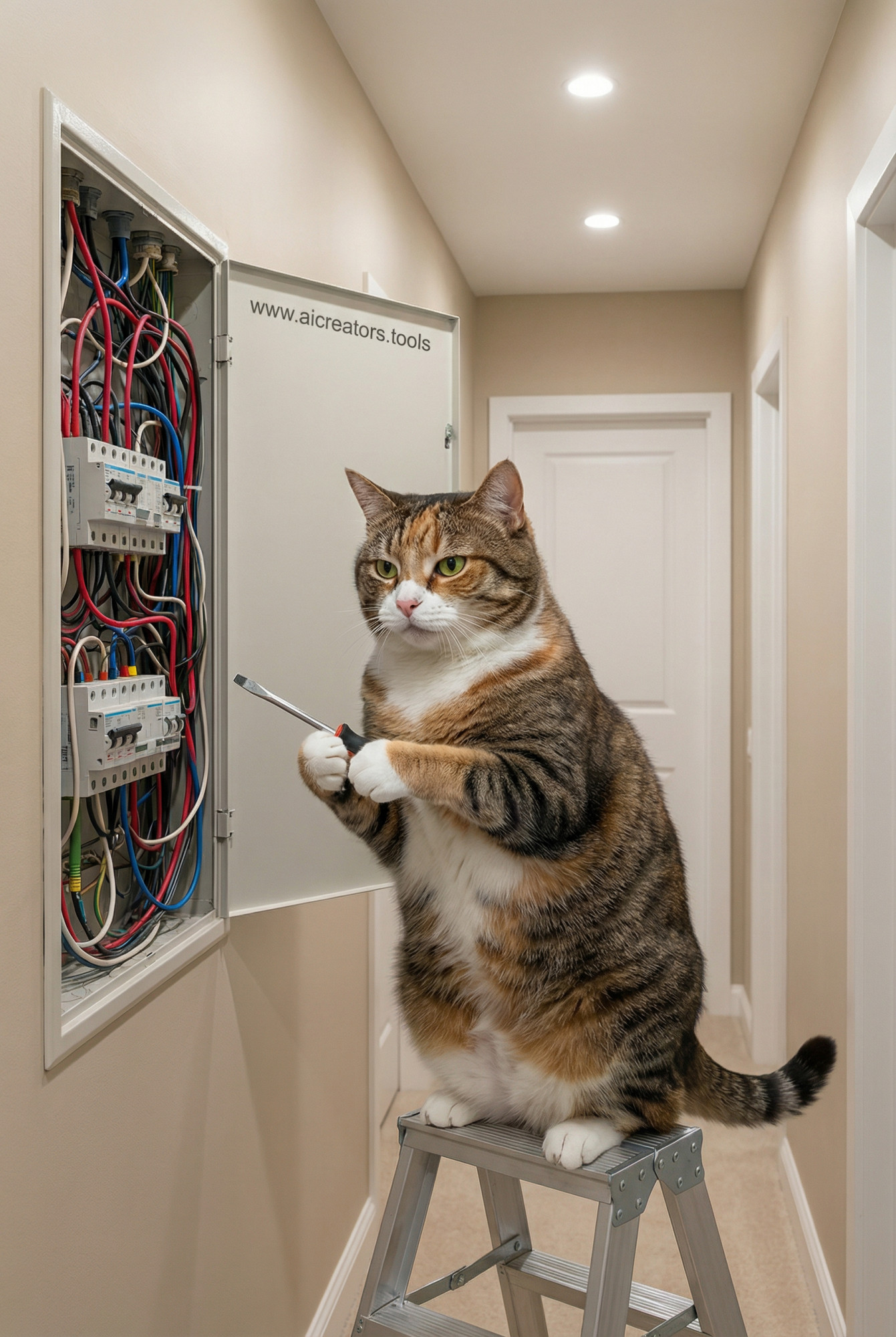 Cat Elctrify Cat electrician video Prompt + Comparison Across Models | aicreators.tools