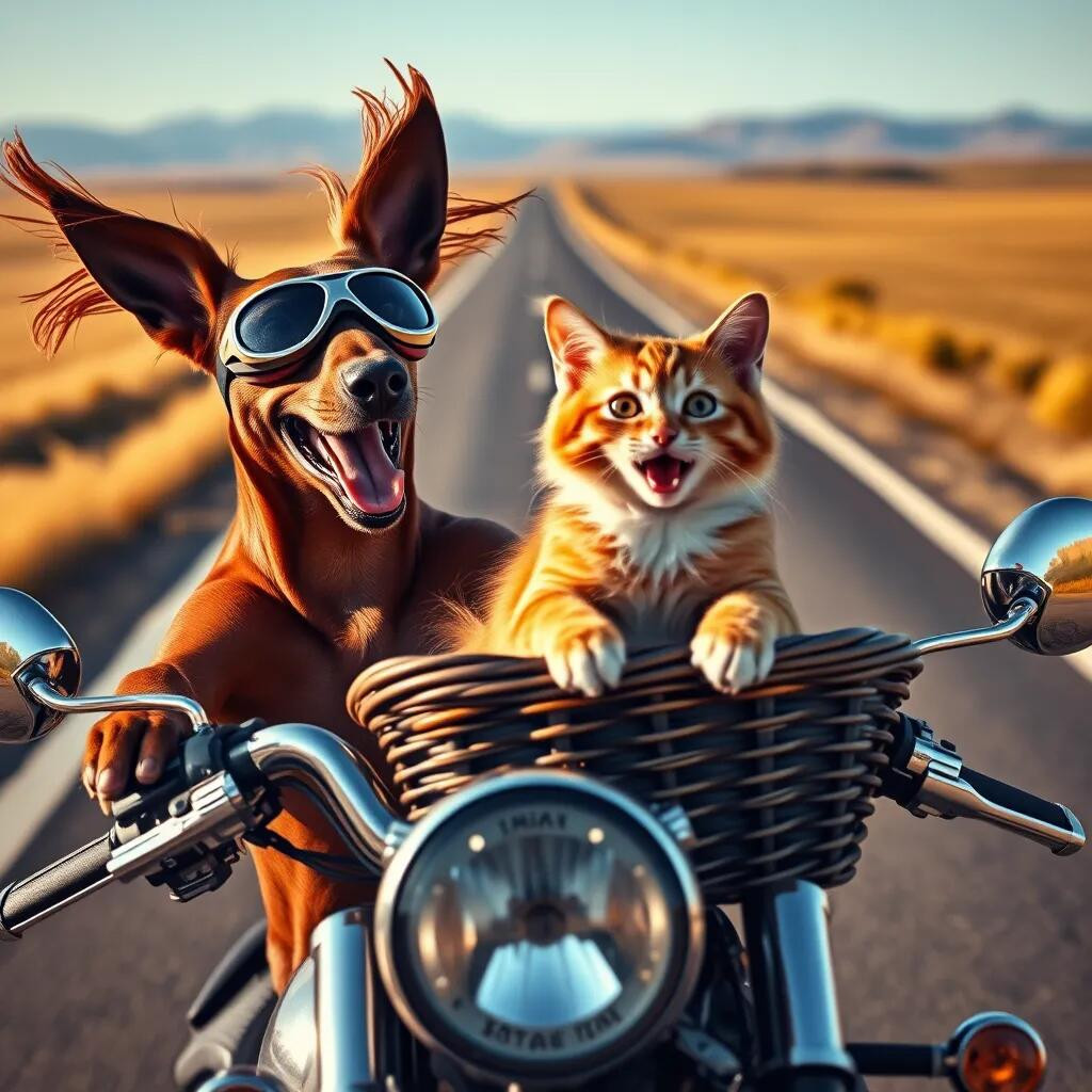 Dogs Chasing Motorcycle Dog drives a motorcycle video Prompt + Comparison Across Models ...