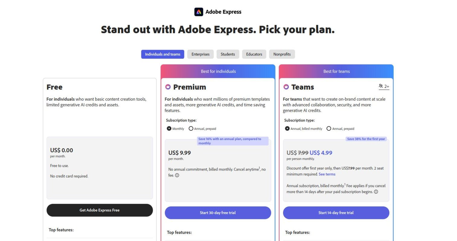 Adobe Express screenshot 1